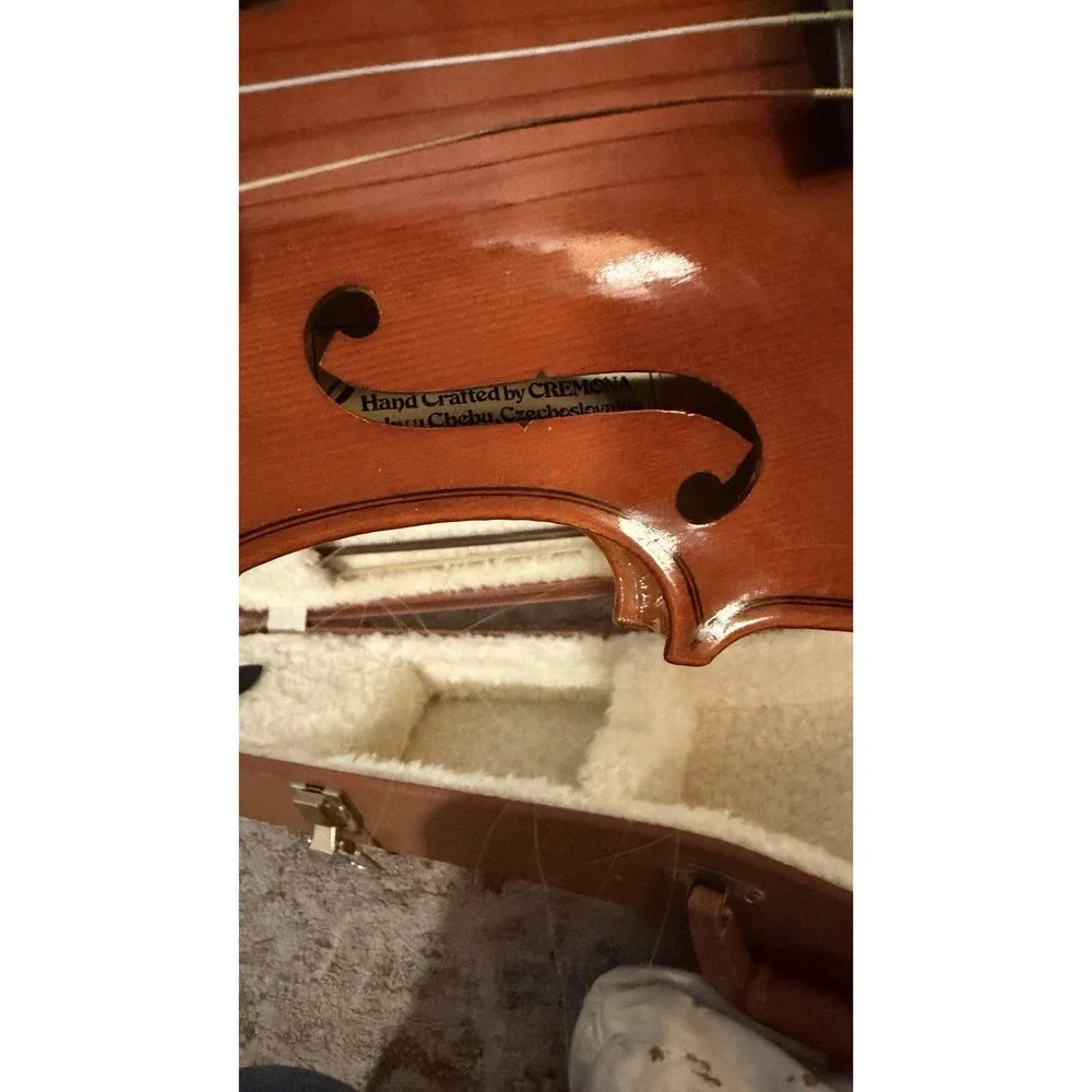Josef Lidl 4/4 Violin Vintage Made In Luby Czechoslovakia With Case And Bow